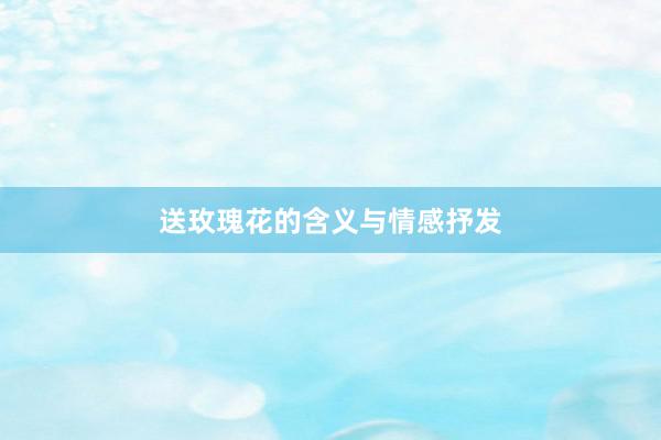 送玫瑰花的含义与情感抒发